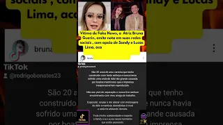 Bruna Guerin emite nota após fake news que seria o pivô da separação de Lucas Lima e Sandy