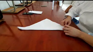 Cómo Hacer Una Vela Con Una Servilleta De Tergal Para Mesa De Servicio. #shorts