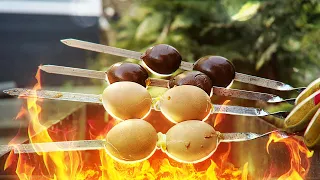 Яйца на шампурах. Проверка рецепта.