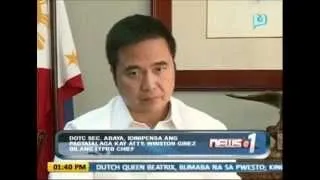 DOTC Sec. Abaya, idinipensa ang pagtatalaga kay Atty. Winston Ginez bilang LTFRB chief