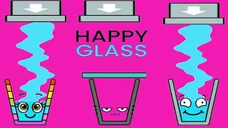 Happy Glass - Gameplay Walkthrough Part 2 Level 42 - 69 - DRAW A LINE TO FILL THE GLASS