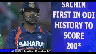 Sachin scored a historic 200 runs (147) vs South Africa in an ODI