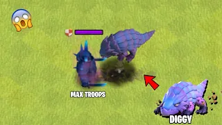 Diggy Vs All Max Troops | New Pet Gameplay - Townhall 15 Clash of clans