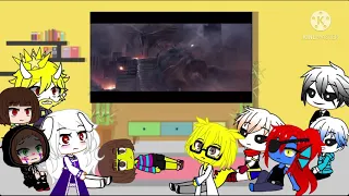 Undertale and Oc reacts to Godzilla vs MUTO (Gacha Club Au)