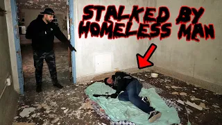 TERRIFYING HOMELESS MAN STALKING ME IN ABANDONED FAIRFIELD HOSPITAL (COPS SHOWED UP)