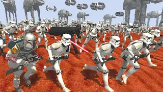 1,000 Stormtrooper Death Charge in TRENCH WARFARE! - Men of War: Star Wars Mod