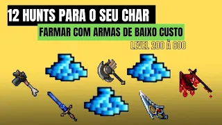 12 HUNTS PARA FARMAR COM ARMAS DE BAIXO CUSTO [TIBIA]