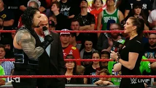 Roman Reigns Confronts Stephanie Mcmahon live On Raw 21-May-2018