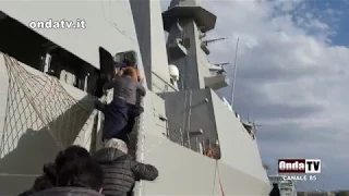 A bordo del cacciatorpediniere della Marina Militare “Andrea Doria”