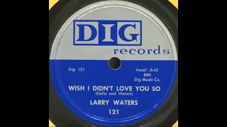 Larry Waters   Wish I Didn't Love You So