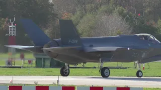 F-35 Taxi and Loud Take Off Volkel Air Base November 2, 2022