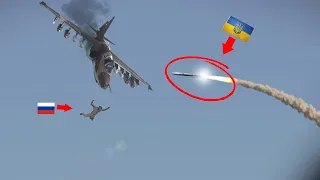 Russian SU-25 fighter pilot jumps after being hit by a Ukrainian Patriot missile - ARMA 3