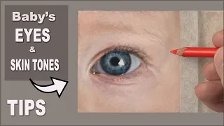 Pastel Portrait Tips | How to Draw a Baby's REALISTIC Eyes & SKIN TONES ... Pastel pencils.