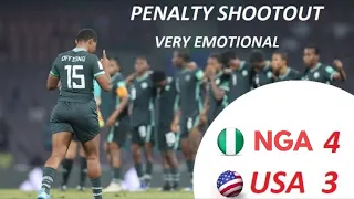 Emotional!!  Nigeria vs USA Penalty Shootout, #africanfootball #nigeria #caf