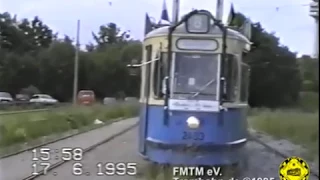 Tram München: Der letzte M4 Wagen fährt durch München 17.6.1995