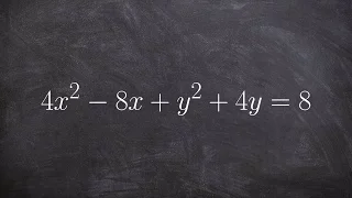 How to write an equation of an ellipse in standard form so you can graph