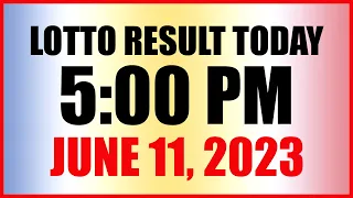 Lotto Result Today 5pm June 11, 2023 Swertres Ez2 Pcso