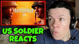 Battlefield V War in the Pacific Trailer (US Soldier Reacts)