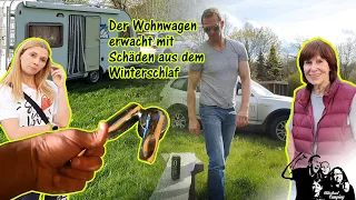 Knaus Wohnwagen erwacht mit Schäden aus dem Winderschlaf. Die Raparetur, Camper Abend und mehr...