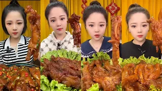 CHINESE MUKBANG SPICY FOOD (BEEF TENDON)@Bingxin666 Mukbang @Xiao Yu Mukbang EATING SHOW