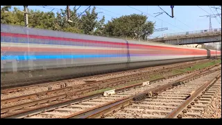 120 Kmph EMD WDP 4B on Fire 🔥 - Diesel Engine Hauled MAU Superfast Burning Tracks at 120 Kmph !