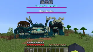 Warden Tentacle Monster and Mega Warden BOSSES MOD in Minecraft PE