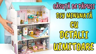 Căsuță de păpuși DIY simplă & kit de mobilă în miniatură