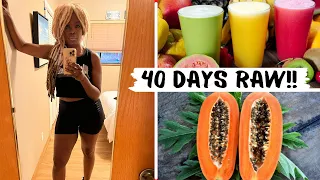 40 DAYS OF EATING ONLY RAW FRUITS & VEGETABLES -  HOW IT CHANGED HER LIFE!!!