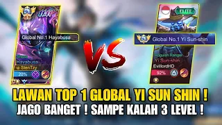 LAWAN TOP 1 GLOBAL YI SUN SHIN ! TIPS HAYABUSA SAAT KALAH 3 LEVEL ! Stenly Top Global Hayabusa !