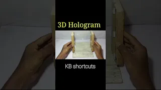 How to make a 3D projector on transparency using smartphone |3D hologram projector #kbshorts