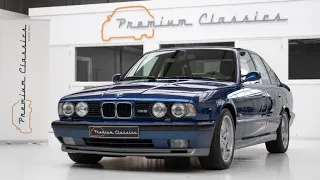 BMW M5 3.8 E34 | 41.000KM | 340HP | Avusblau | NEW Condition- Premium Classics