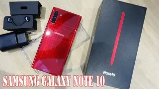 Samsung Galaxy Note 10 Aura Red color unboxing