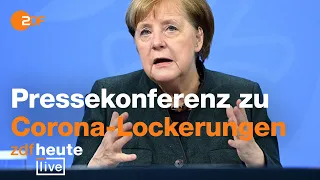 Merkel nach Corona-Gipfel: Welche Lockerungen kommen jetzt? Welche Regeln bleiben? | ZDFheute live