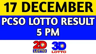 Lotto Result Today 5 Pm 17 December 2021