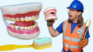 Handyman Hal Brushes Teeth | Dentist and Teeth Brushing for Kids