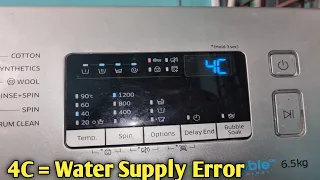 Samsung front load washing machine 4C Error code solved kare| Samsung washing Machine 4c error #4c