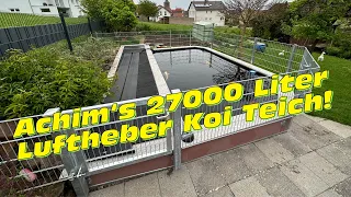Ein 27000 Liter Koi Teich mit Luftheber Konzept!