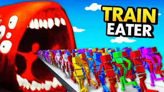 TRAIN EATER vs 1,000,000 RAGDOLLS (Fun With Ragdolls Funny Gameplay)