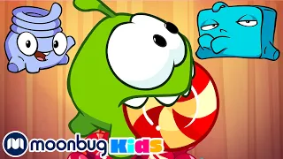 Cut The Rope! Om Nom's Adventures! Learn | ABC 123 Moonbug Kids | Fun Cartoons | Learning Rhymes