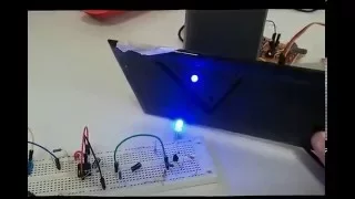 Modulating audio using a LED