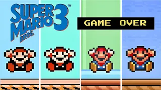 Evolution of Super Mario Bros. 3 GAME OVER Screens