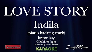 Love Story karaoke piano instrumental lower key Indila