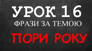 Англійські фрази: Урок 16 (Пори року та погода)