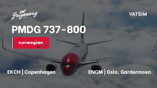 FULL FLIGHT PMDG 737 | EKCH - ENGM | NORWEGIAN AIR SHUTTLE