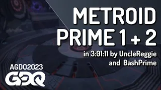 Metroid Prime 1 + 2 by UncleReggie and  BashPrime in 3:01:11 - Awesome Games Done Quick 2023