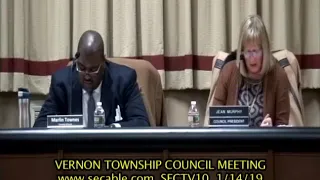 Vernon Township Council Meeting 1 14 19