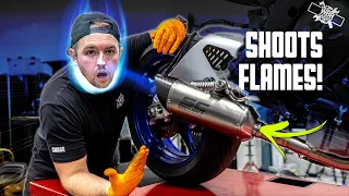 This SC Project Exhaust made our R6 SHOOT FLAMES!! | WBRGarage S6 Ep15