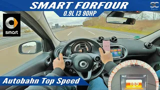 Smart ForFour 0.9L 90HP (2018) - Autobahn Top Speed Drive POV
