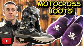 MOTOR CROSS BOOTS REPARED | PLUS Pirate Slippers | Timberland Boots