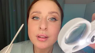 АСМР🔎ПОЛНЫЙ ОСМОТР ЛИЦА, ЧИСТКА, МАССАЖ В ПЕРЧАТОЧКАХ💦ASMR FULL FACE EXAMINATION CLEANING MASSAGE🤚🏻